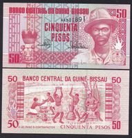 Guinea Bissau 50 Pesos UNC 1990