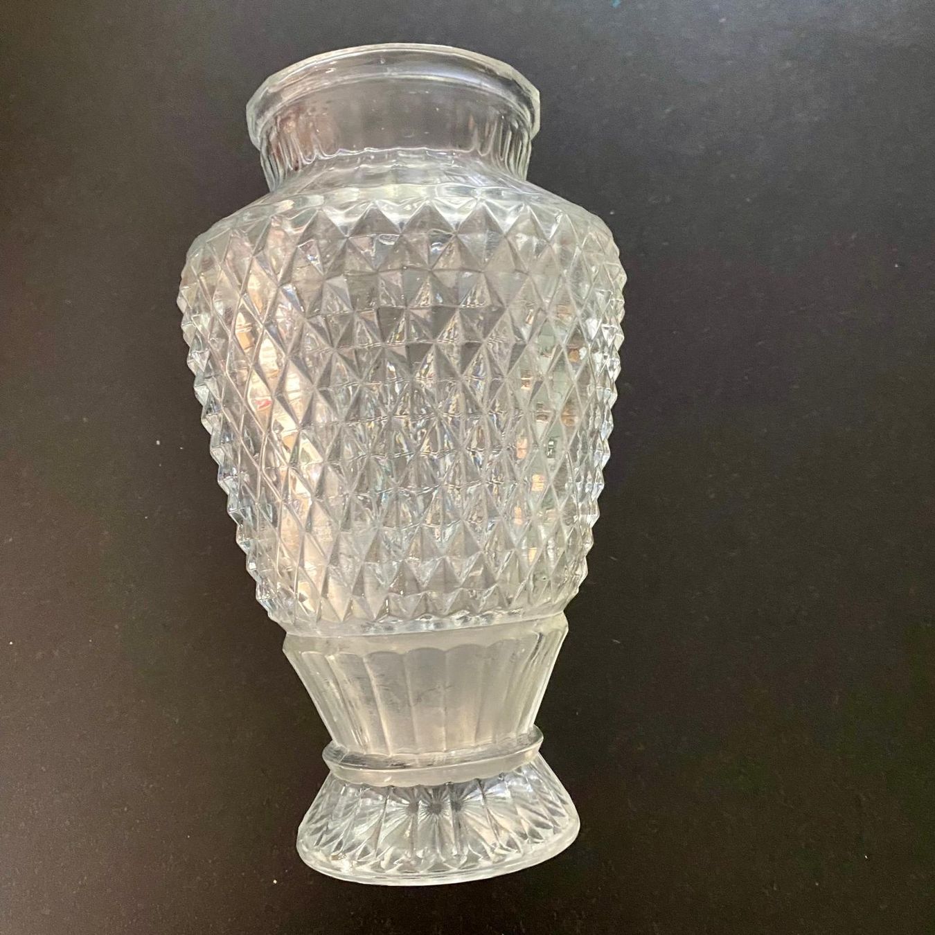 Vasi & Recipienti: Glasvase, Vintage Diamant Design! – Usato da Krauchthal venduto da SamsPuce