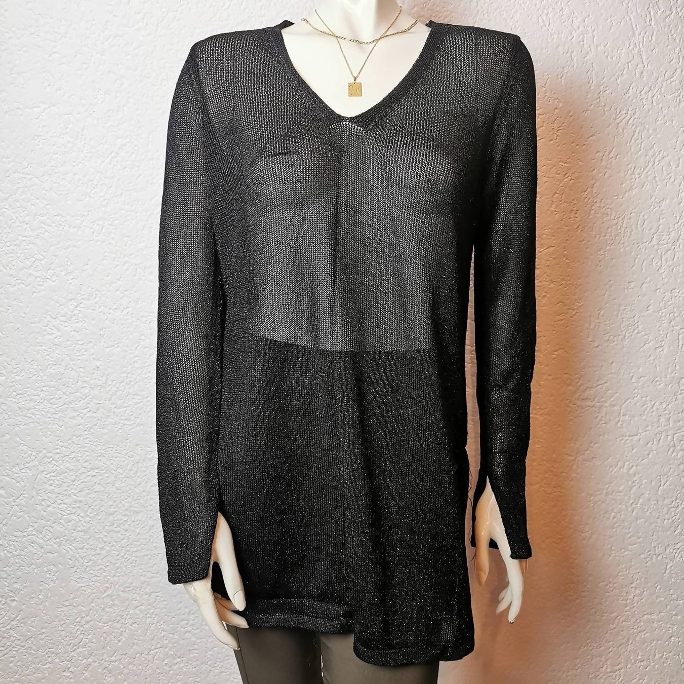 H&M Maglioni & Felpe: H&M Glitzer Strick-Oberteil schwarz - S – Usato da Wettingen venduto da JasminL92-3