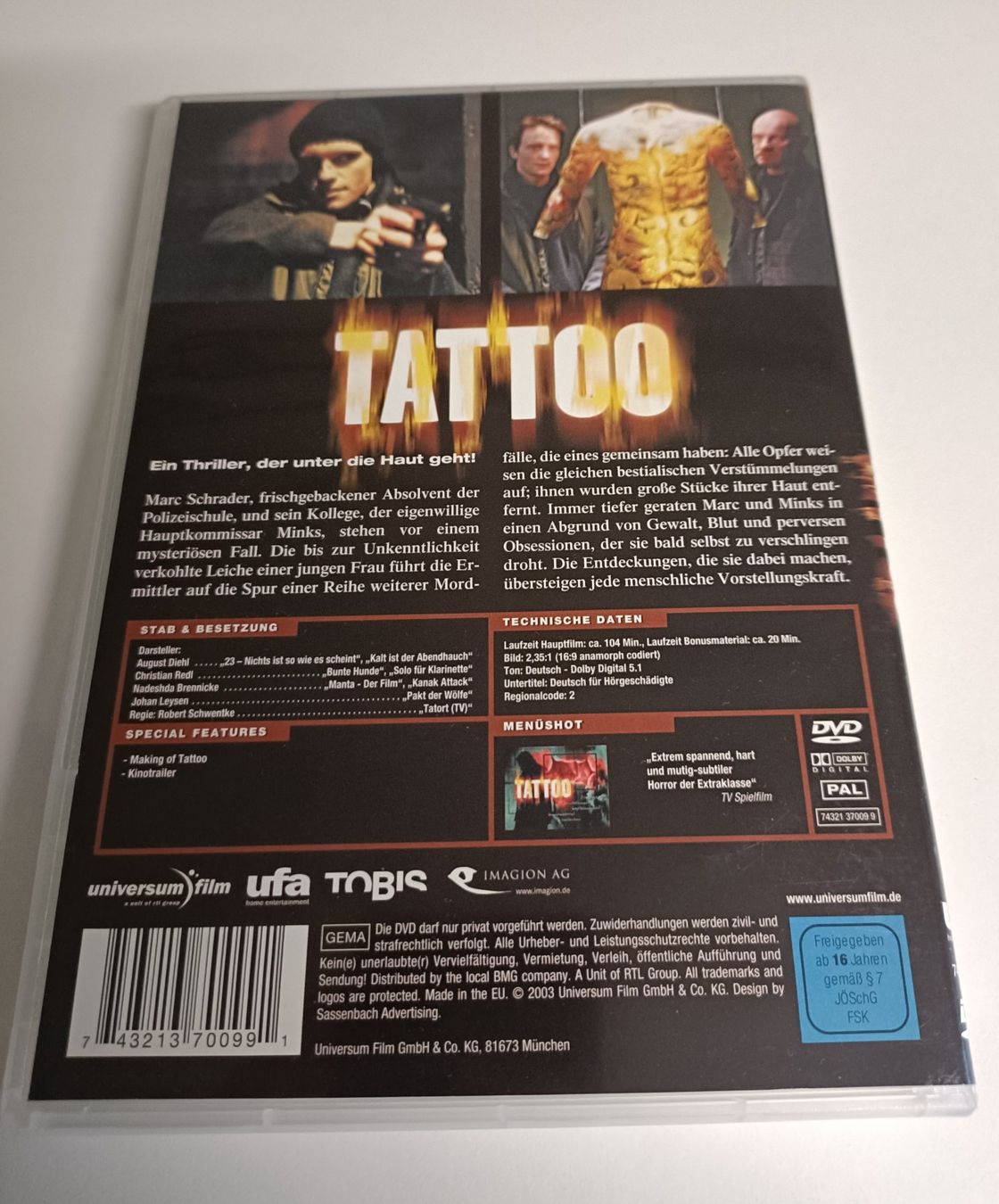 Tous les DVDs: Tattoo – Rette deine Haut – D'occasion à Köniz par Movieportal007 1