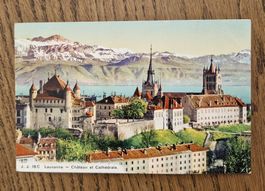 Lausanne, Château et Cathédrale, um 1900