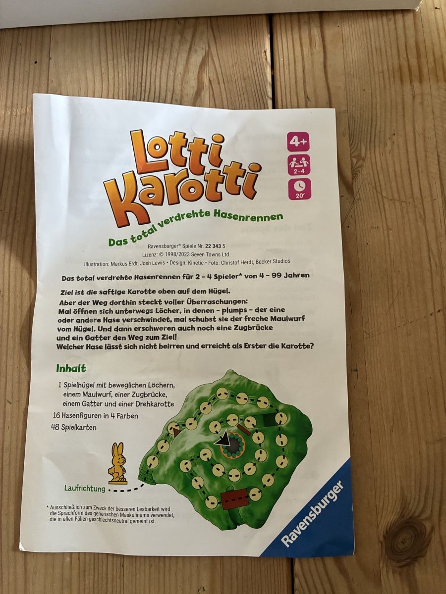Ravensburger Giochi: Lotti Karotti Brettspiel Ravensburger  – Usato da Mitlödi venduto da meyer-sabrina 2