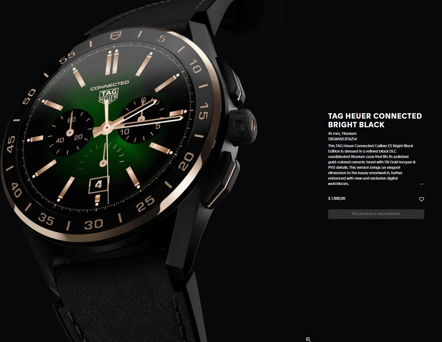 Tag Heuer Smartwatch: TAG Heuer Connected Bright Black E3 Edition – Nuovo (secondo la descrizione) da Oberburg venduto da Snowdy59 4