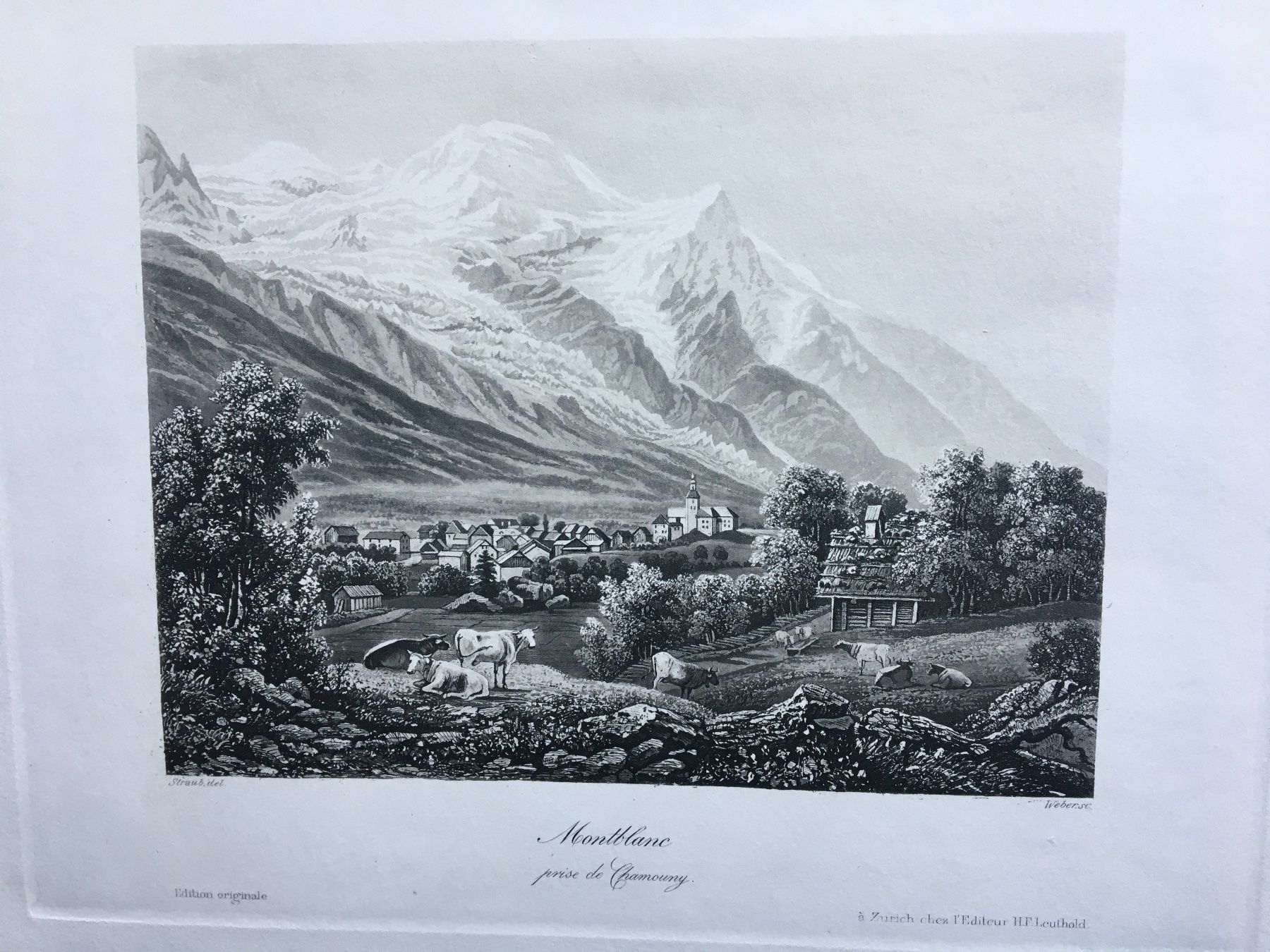 Stiche: MONT BLANC. prise de Chamonix – Gebraucht aus Bevaix von bohrap