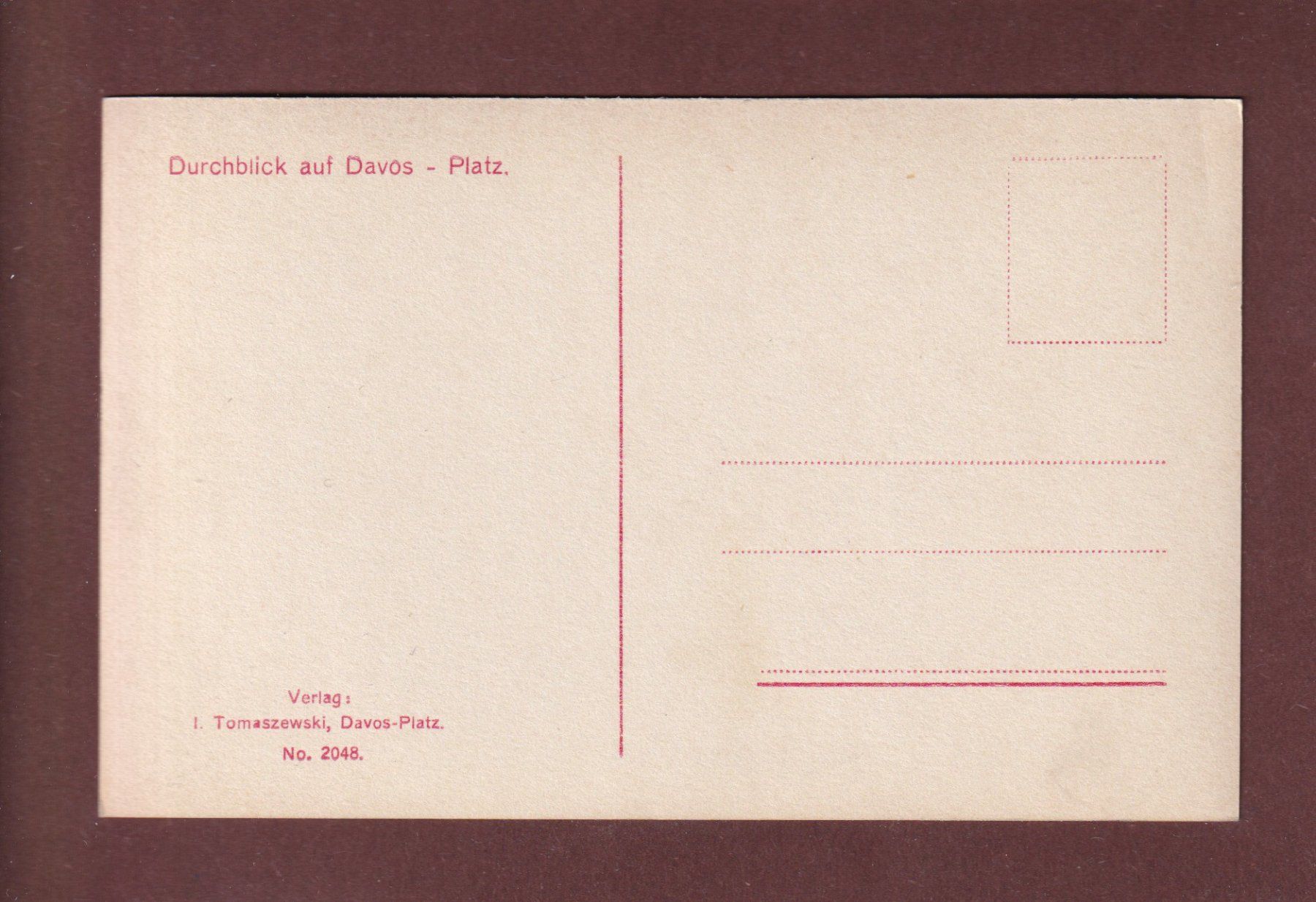 Cartoline postali: Durchblick auf DAVOS-PLATZ – Usato da Pully venduto da nicecards-shop 1