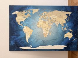 Wandbild Weltkarte auf Leinwand