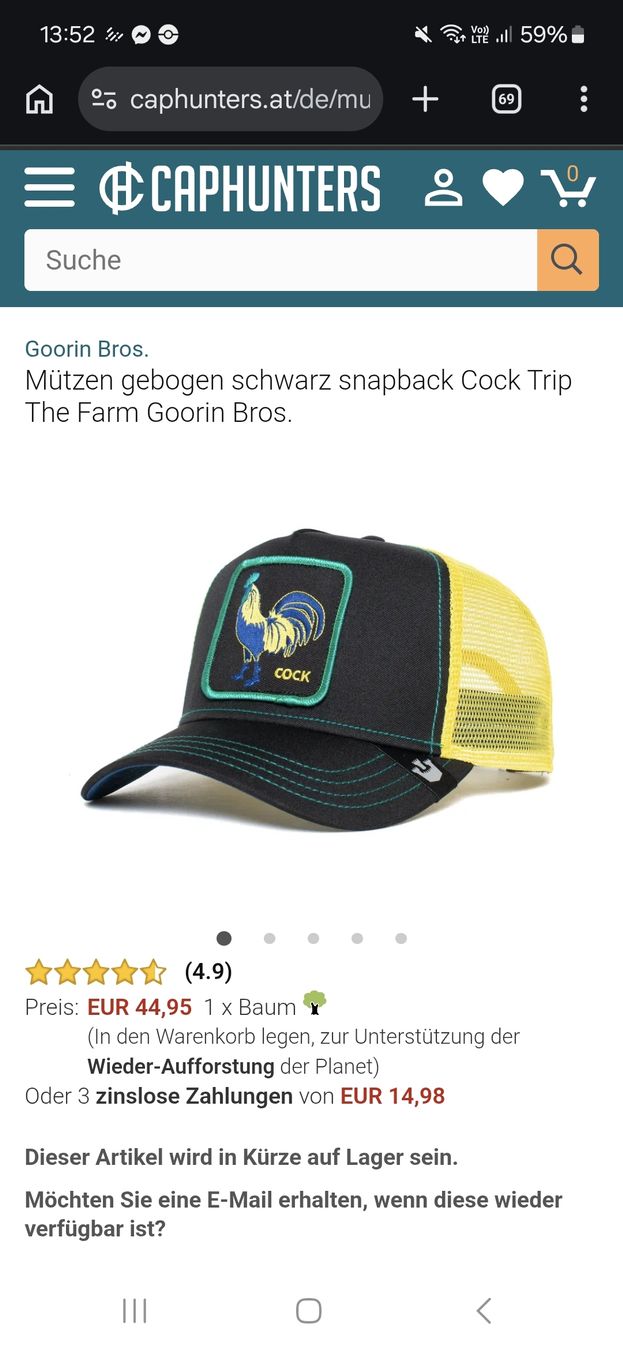 Chapeaux, bonnets & casquettes: Goorin 'Cock Trip' Trucker Style Baseball Cap – D'occasion à Seuzach par Xauberai 9