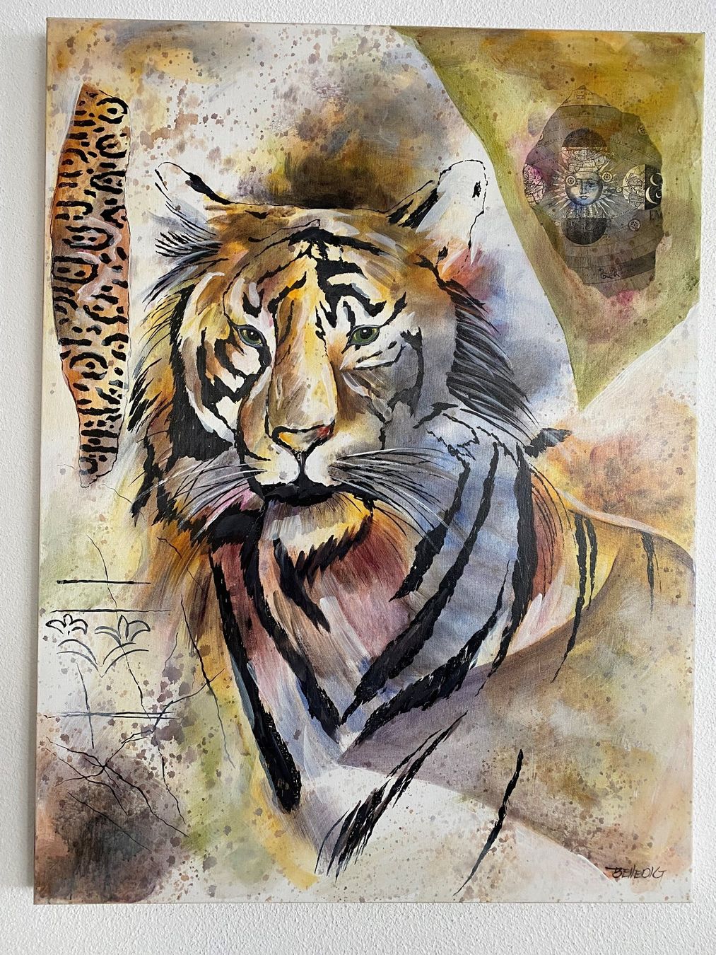 Gemälde: Gemälde 76x100cm mit Tigermotiv von Benedict – Gebraucht aus Reichenburg von Noxima