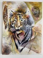 Gemälde 76x100cm mit Tigermotiv von Benedict