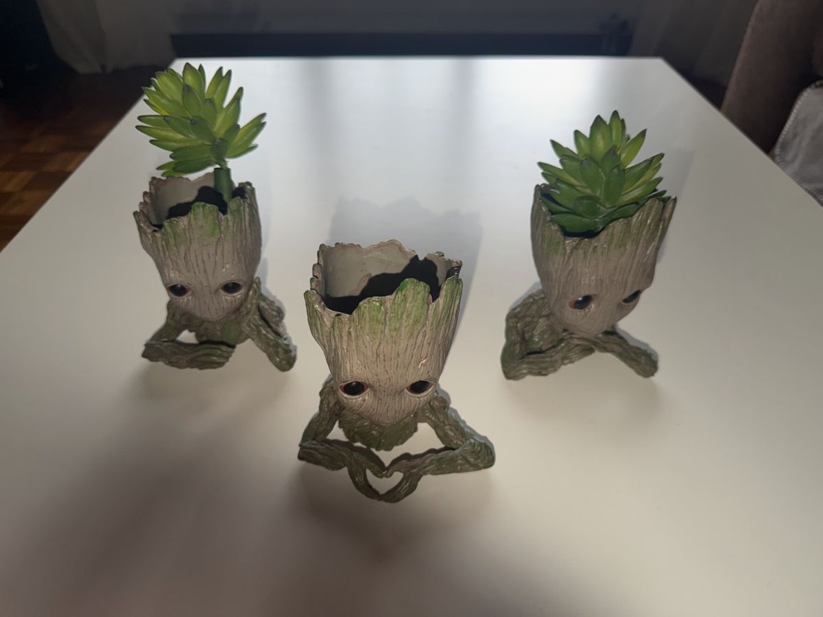 Vasi per fiori: 3 Pflanzgefässe Groot Design mit Kunstpflanzen Set – Usato da Stein AG venduto da patrick_1967