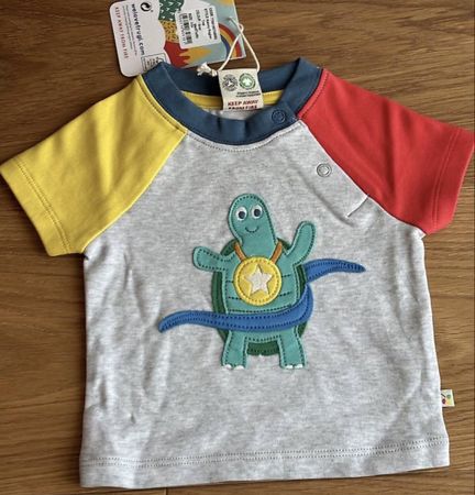 Frugi Shirt Schildkröte, Gr. 56-62, NEU