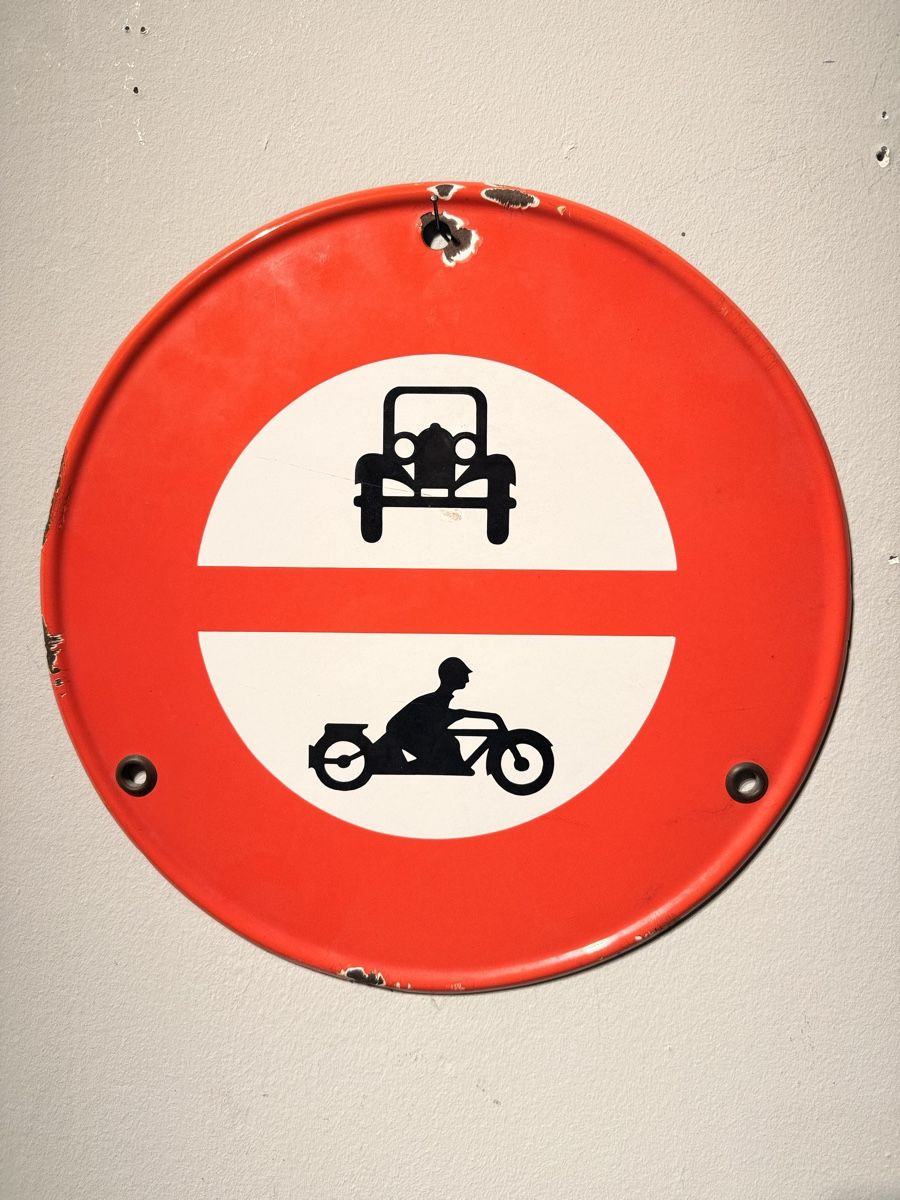 Schilder: Altes Emailschild Oldtimer Motorrad Antik – Gebraucht aus Nidau von Nintschgu