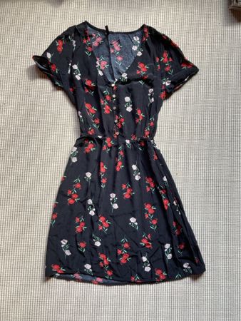 Chicorée Kleid, Grösse XS, Blumenmuster, Sommerlich!