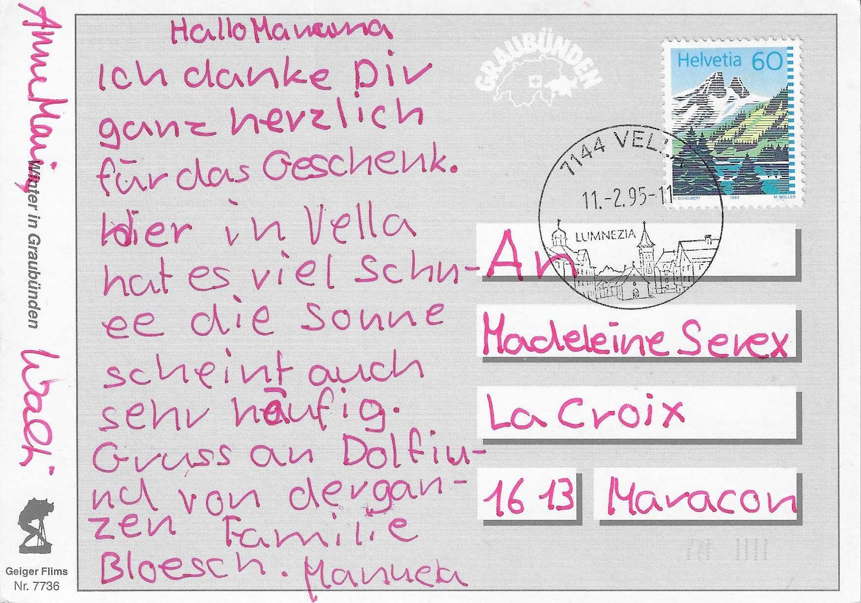 Cartoline postali: Winter in Graubünden GR – Usato da Rothrist venduto da Stranglehold 1