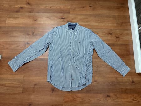 Tommy Hilfiger New York Fit Hemd Blau Weiss L