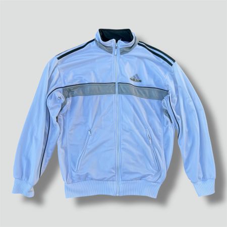 Adidas white vintage 90s track jacket retro sportjacke