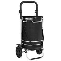 Einkaufswagen Schwarz 36,5 x 46,5 x 100,5 cm Oxford-stoff