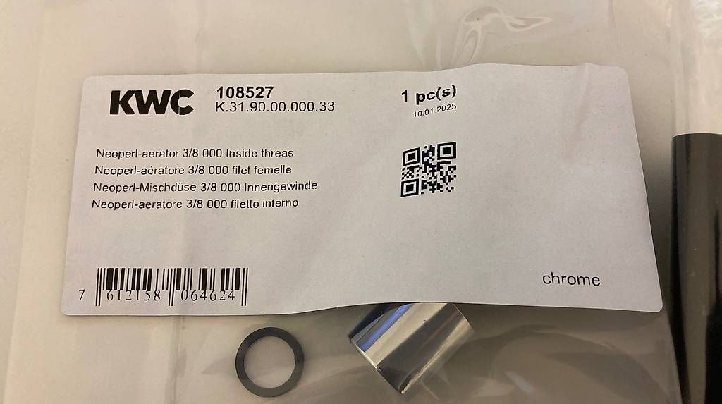 Rubinetteria: KWC Mischdüse / 3/8" Chrom Innengewinde – Usato da Innerberg venduto da Spidii 1