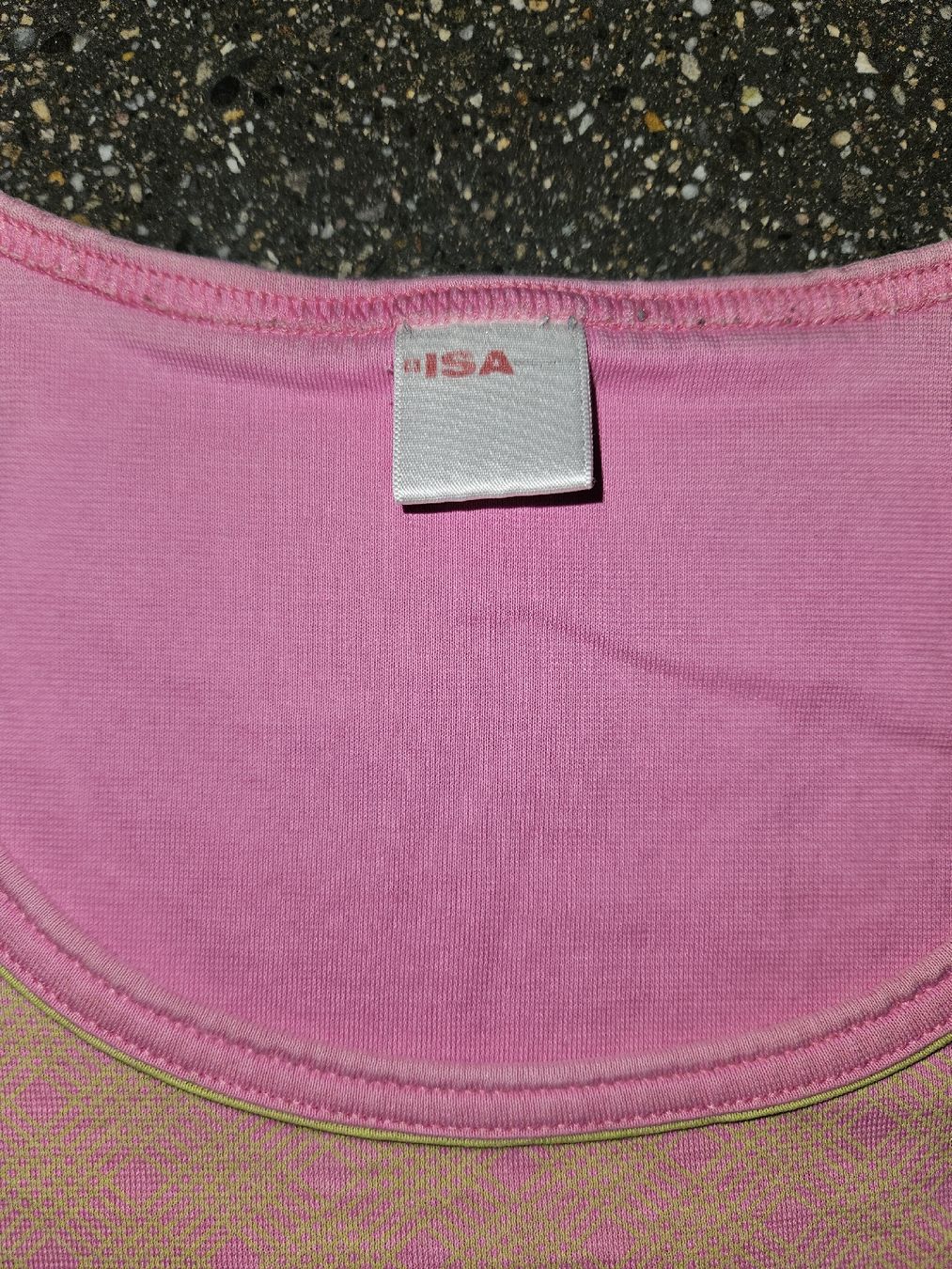 T-shirt: Rosa T-Shirt mit feinem Muster - ISA – Usato da Anwil venduto da tamoos 3