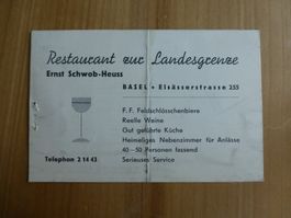Basel, Rest. zur Landesgrenze Ernst Schwab 19.9.1950