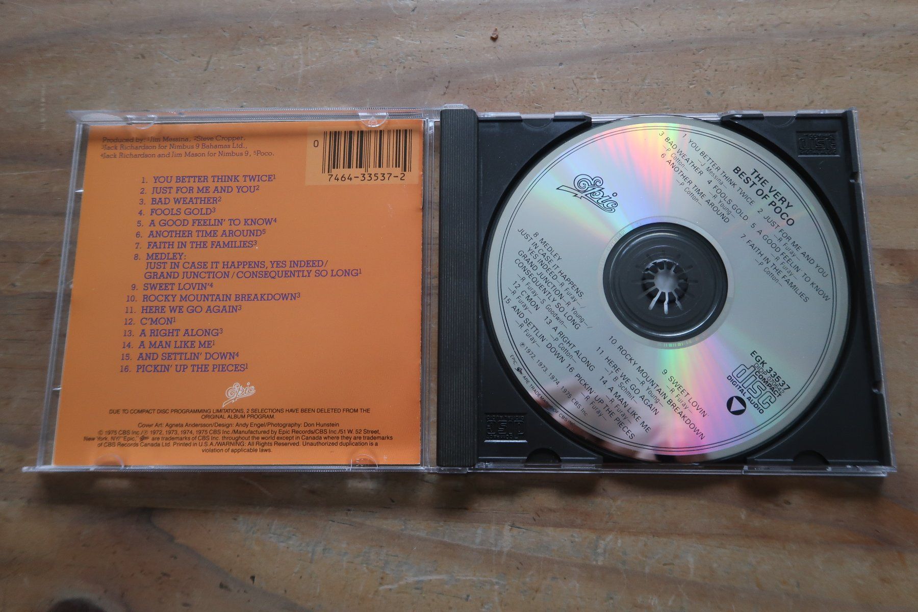 CD: POCO - THE VERY BEST OF - CD – Usato da Basel venduto da Patiscat 3