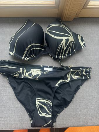 Damen Bikini Gino Lapis schwarz gemustert Grösse 38 40