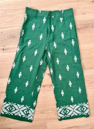 Zara Sommer Culottes, Grün mit Muster, Gr. L, Top Zustand!