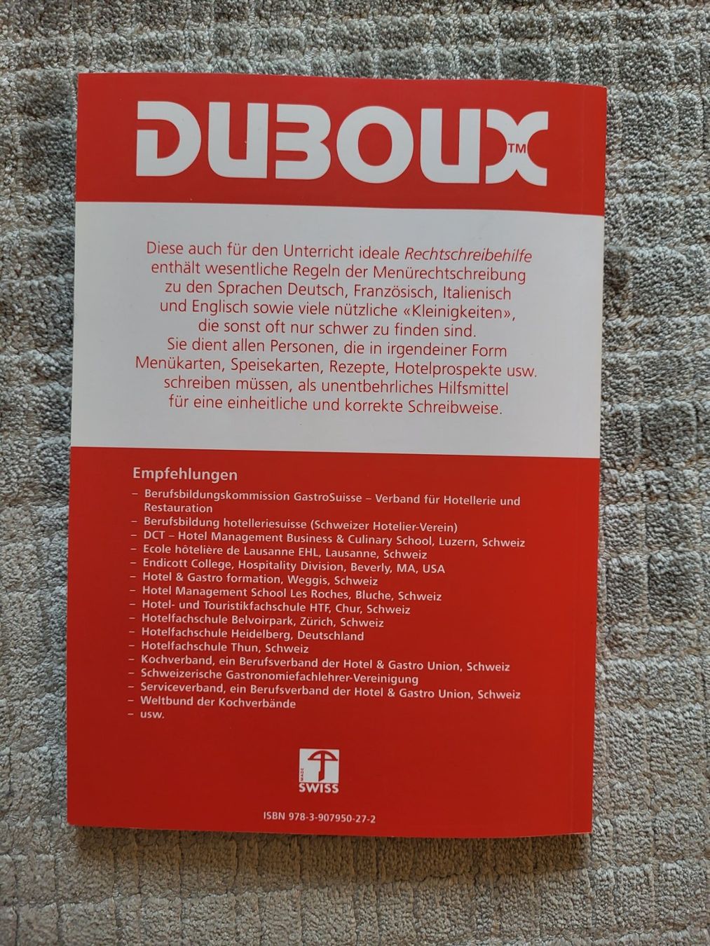 Libri: Duboux Rechtschreibehilfe – Usato da St.Gallen venduto da Einstein87 1
