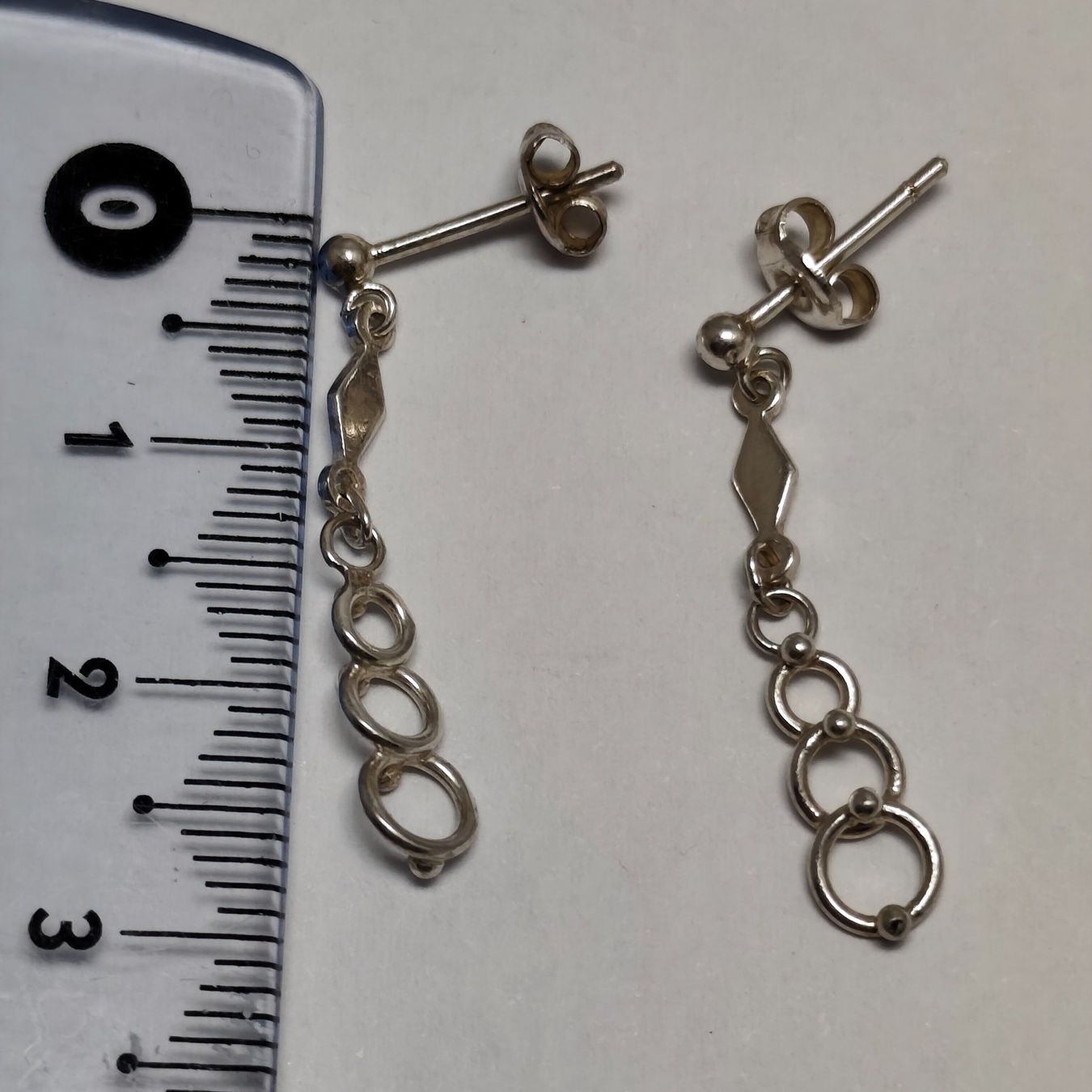 Orecchini pendenti & Orecchini a lobo: Vintage Silver silber Stud Earrings Boucles d'Oreilles #A4 – Usato da Châtelaine venduto da Tropic.Watch2 2