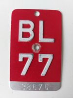 Velonummer BL 77 plaque Velo
