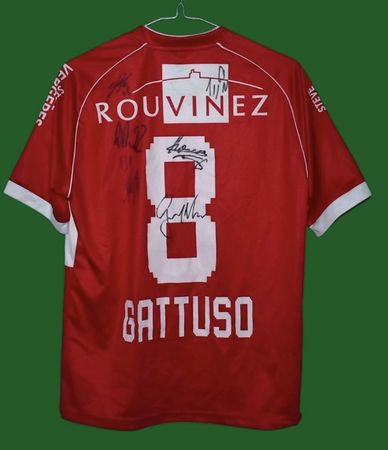 FC Sion Gennaro Gattuso Vintage Trikot Maillot Autogramm