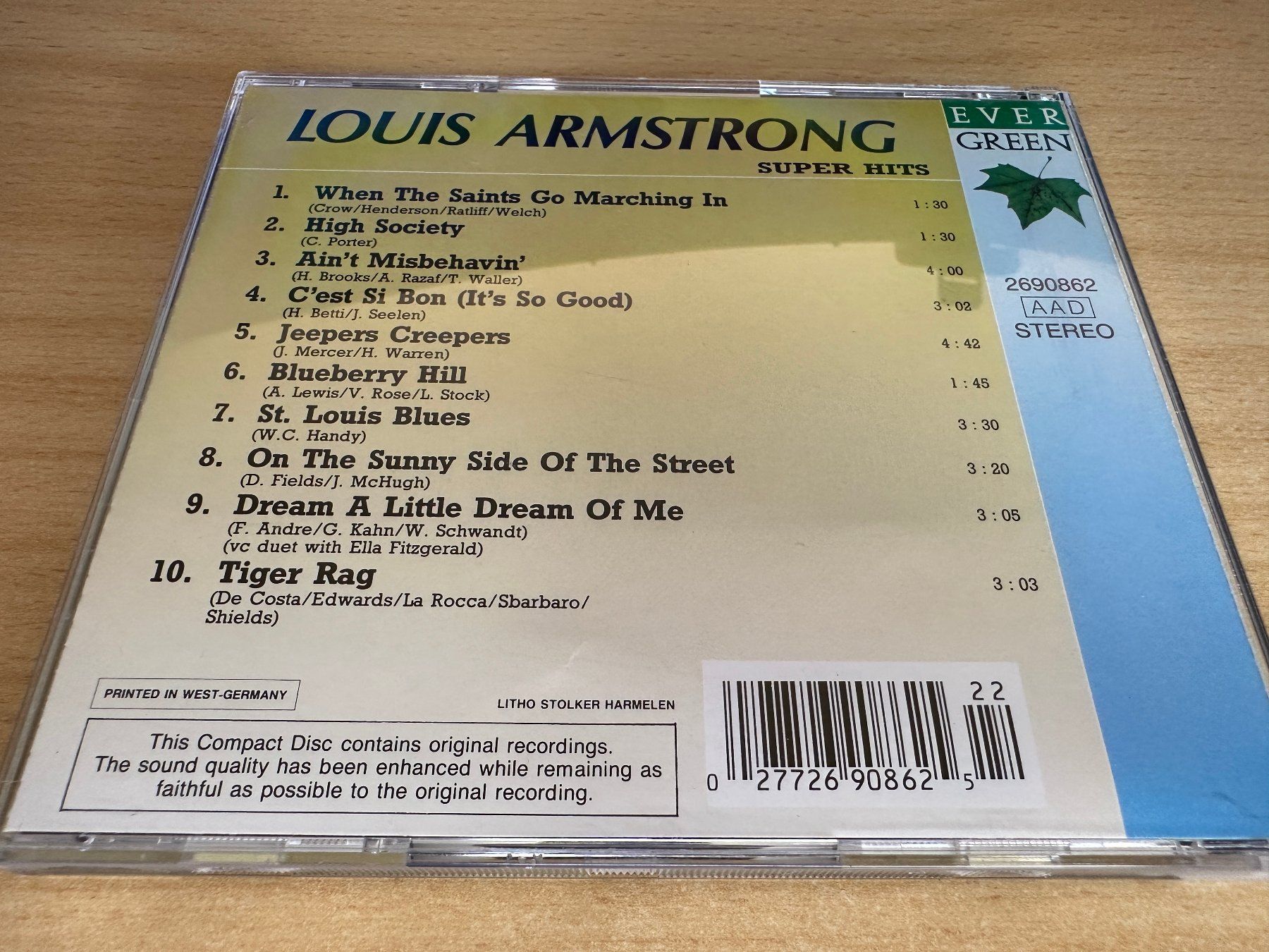 CDs: Louis Armstrong – Super Hits – Gebraucht aus Rikon im Tösstal von Alpenmutz 1