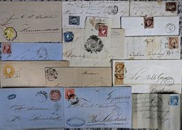 Konvolut ab 1841 Ausland mit 14 nur uralte Belege Top ab 1.-