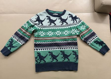 Boys Christmas Dinosau Jumper - Size 122