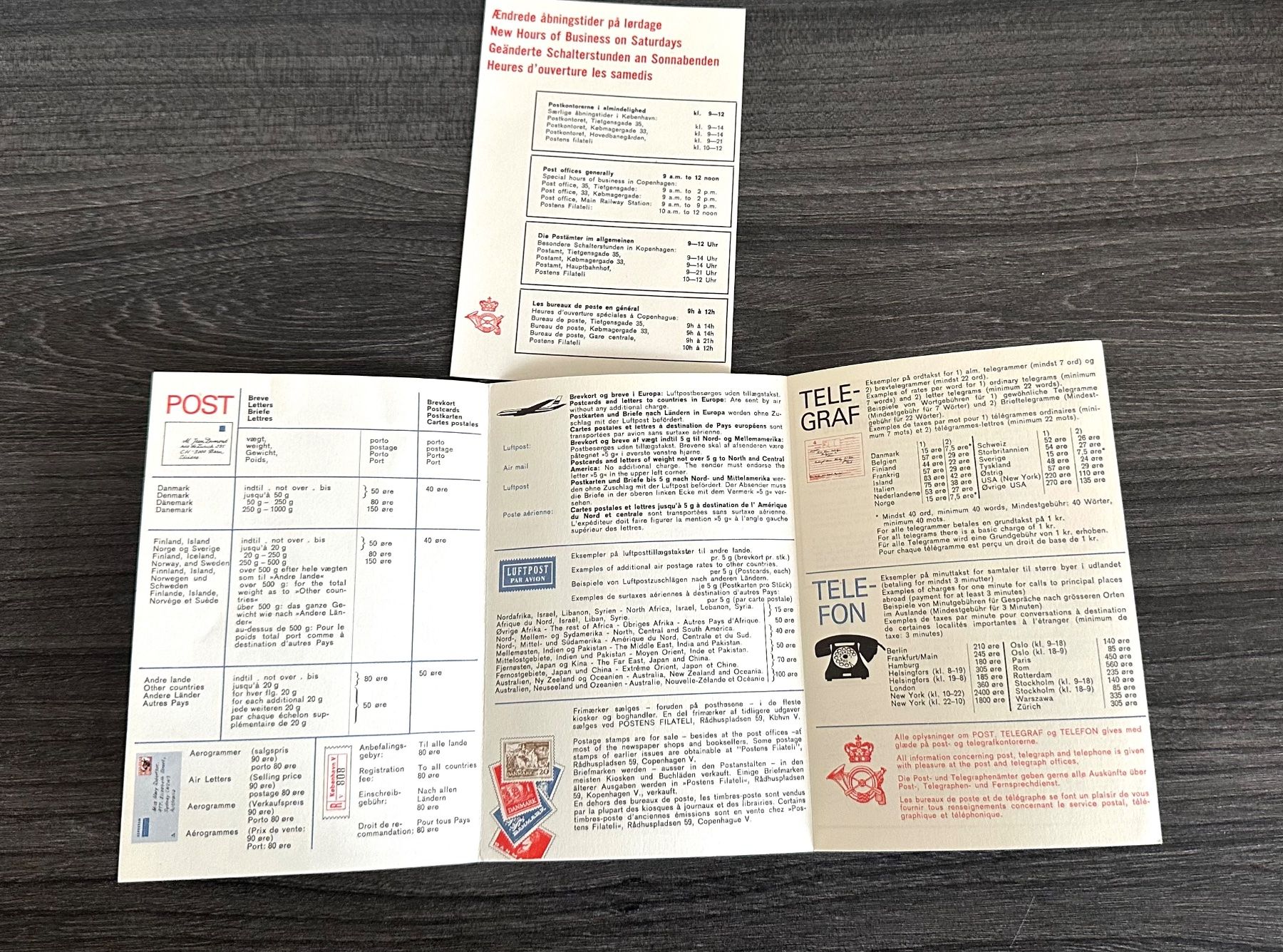 Documents: Flyer Prospekt PTT 1965 Dänemark – D'occasion à Zürich par brazerola 1