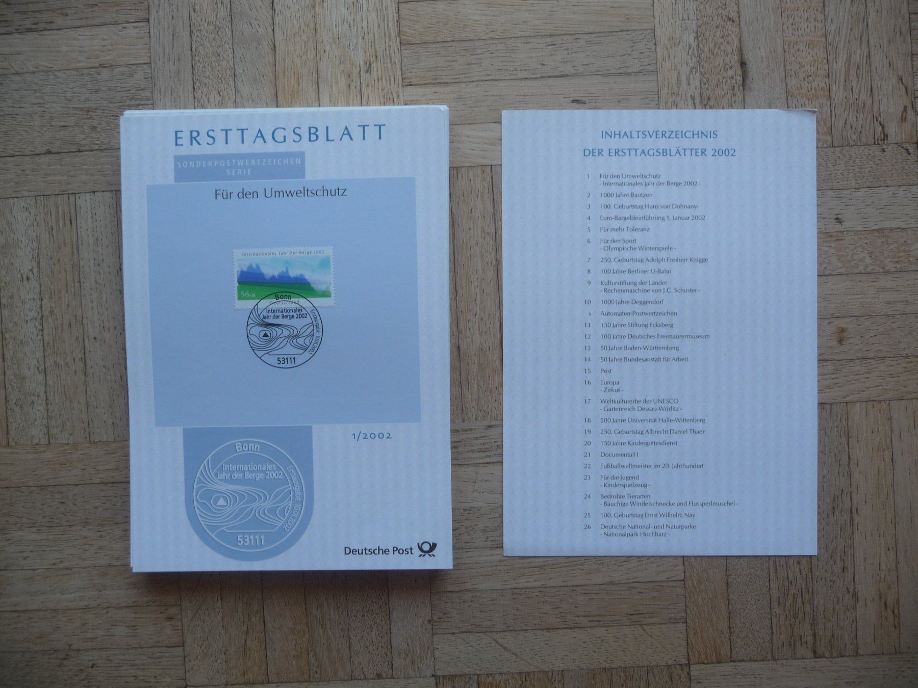 Alle Briefmarken: BRD, Ersttagsblätter 2002 ( 1 - 49 ) – Neu (gemäss Beschreibung) aus Zürich von Edje