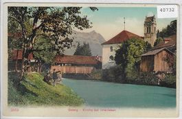 Gsteig - Kirche bei Interlaken - Litho