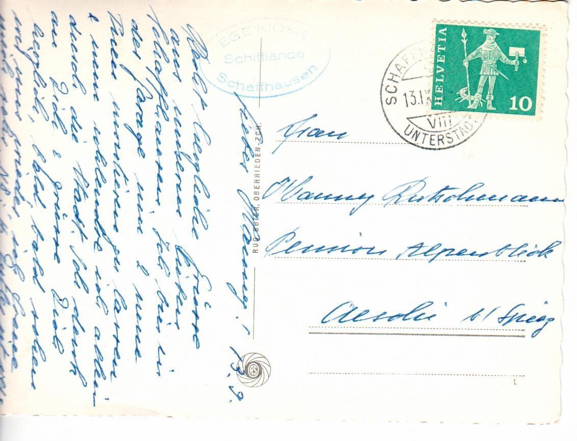 Ansichtskarten: Schaffhausen Vorstadt – Gebraucht aus Wolhusen von Curver9 1