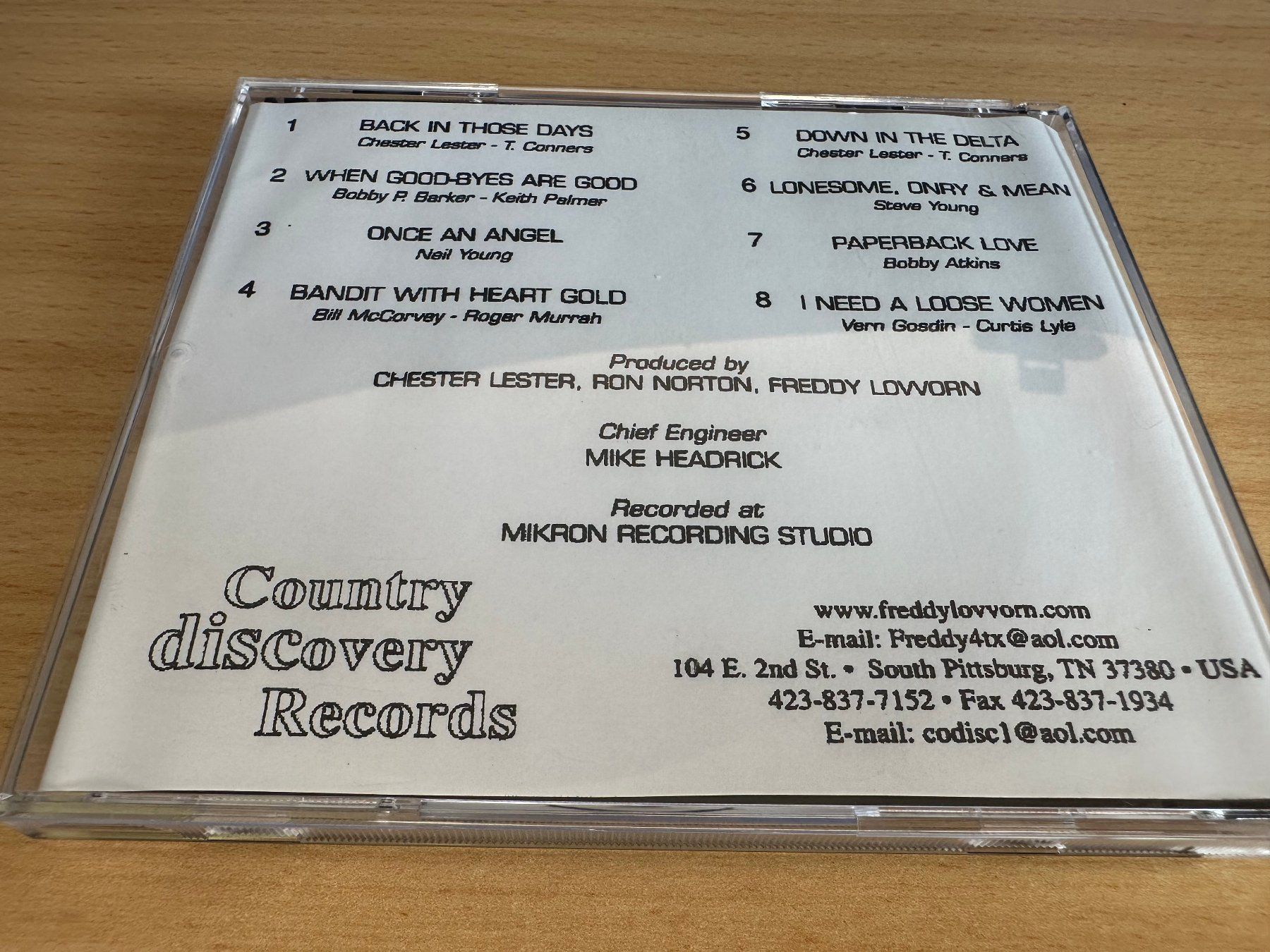 CD: Freddy Lovvorn - Once An Angel – Usato da Rikon im Tösstal venduto da Alpenmutz 1