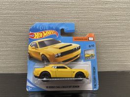 Hot Wheels '18 Dodge Challenger SRT Demon, Gelb, Neu! OVP
