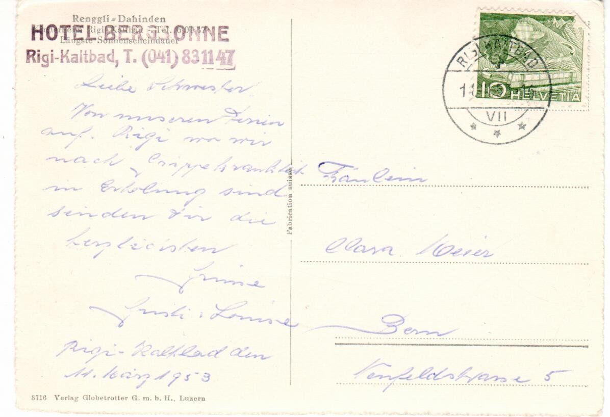 Cartoline postali: Rigi – Usato da Wolhusen venduto da Curver9 1