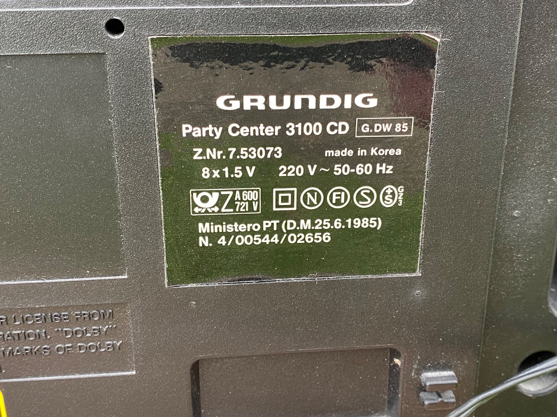 Grundig Multimediaplayer & Streamer: Grundig Party Center 3100 CD Ghettoblaster – Gebraucht aus Feldbach von  8