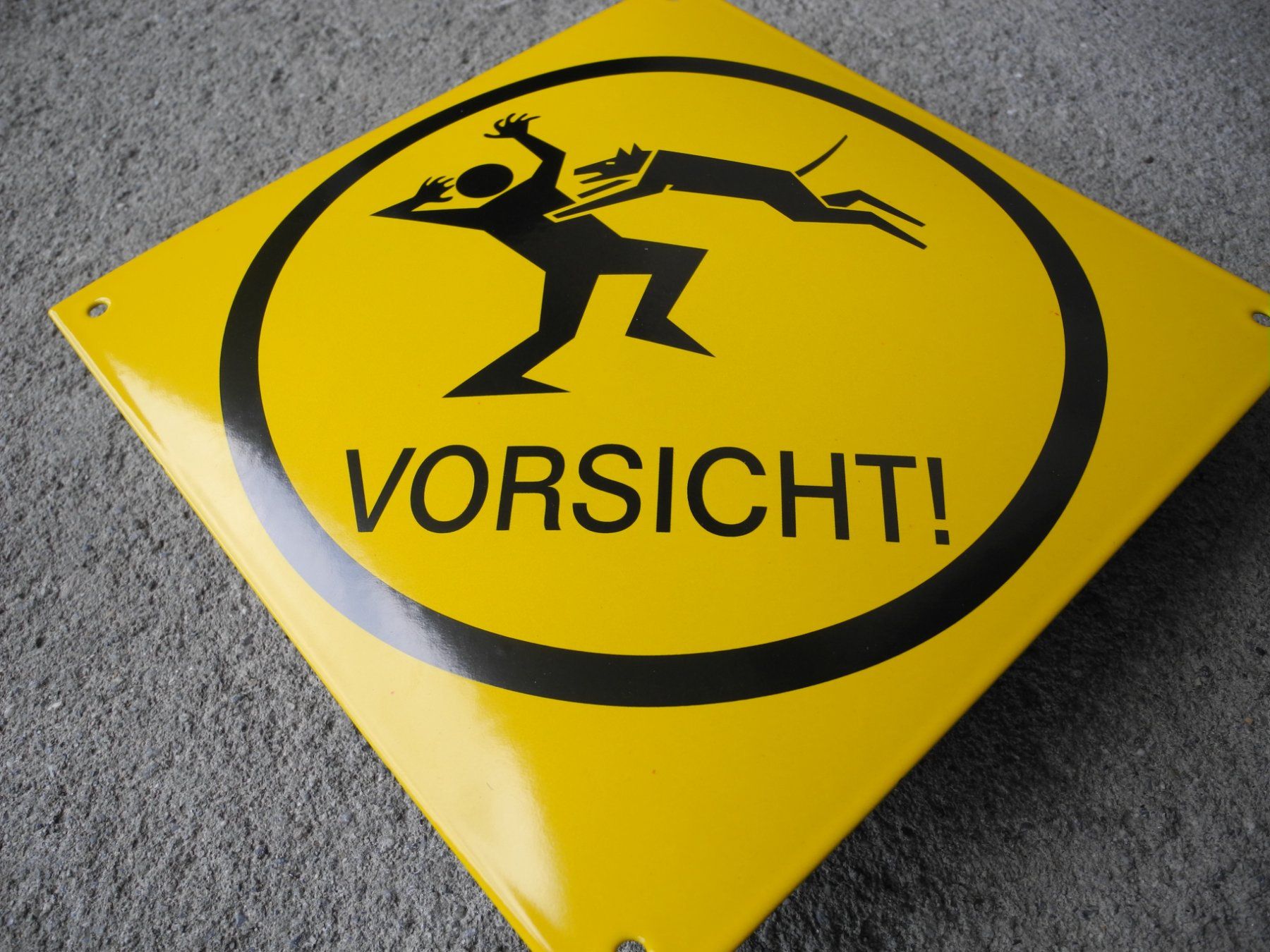 Insegne: VORSICHT HUND EMAILSCHILD – Nuovo (secondo la descrizione) da Reinach AG venduto da Huckleberrysix 1