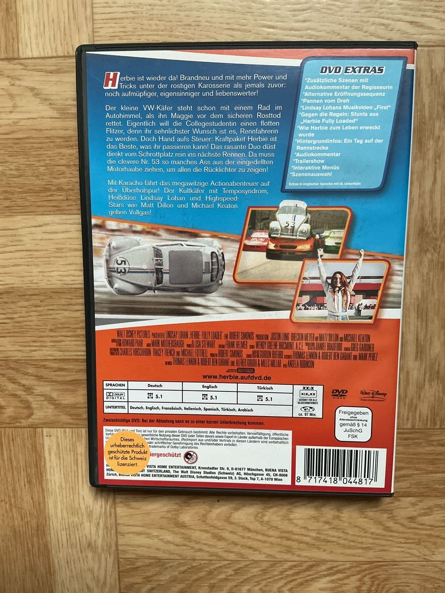 Alle DVDs: Herbie, fully reloaded – Gebraucht aus Kreuzlingen von Schuggerman 1