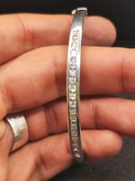 Vintage 925er Silber Armreif Zirkonia Steinen Meisterpunze