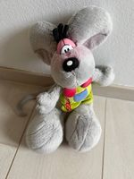 Plüschtier Diddl Maus grau mit Latzhose