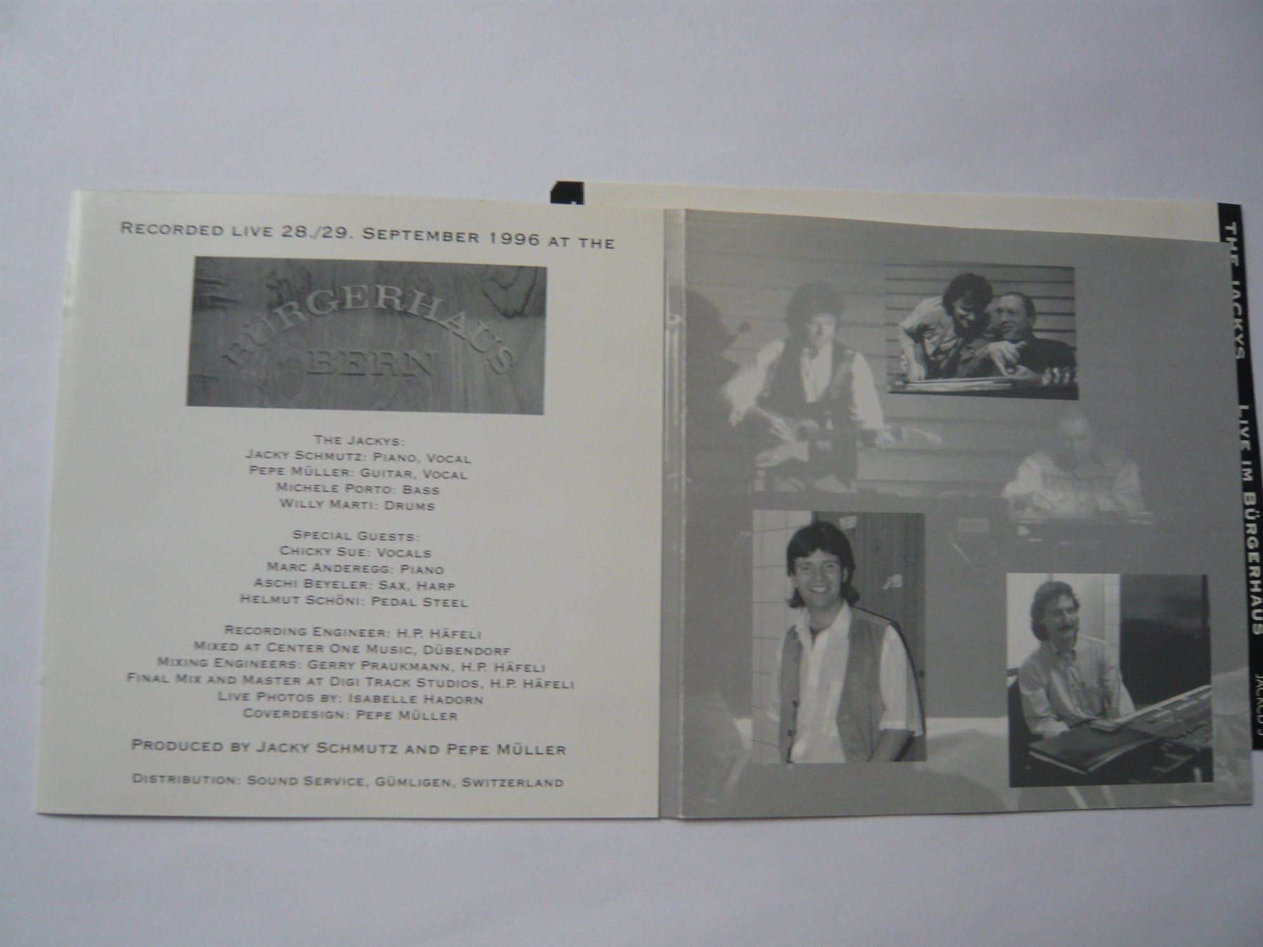 CD: THE JACKYS LIVE IM BÜRGERHAUS – Usato da Winterthur venduto da Cajun 1