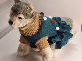 🎄🐕 XS 28 - 35 cm Rücken Weihnacht HUNDEPULLOVER Tannenbaum