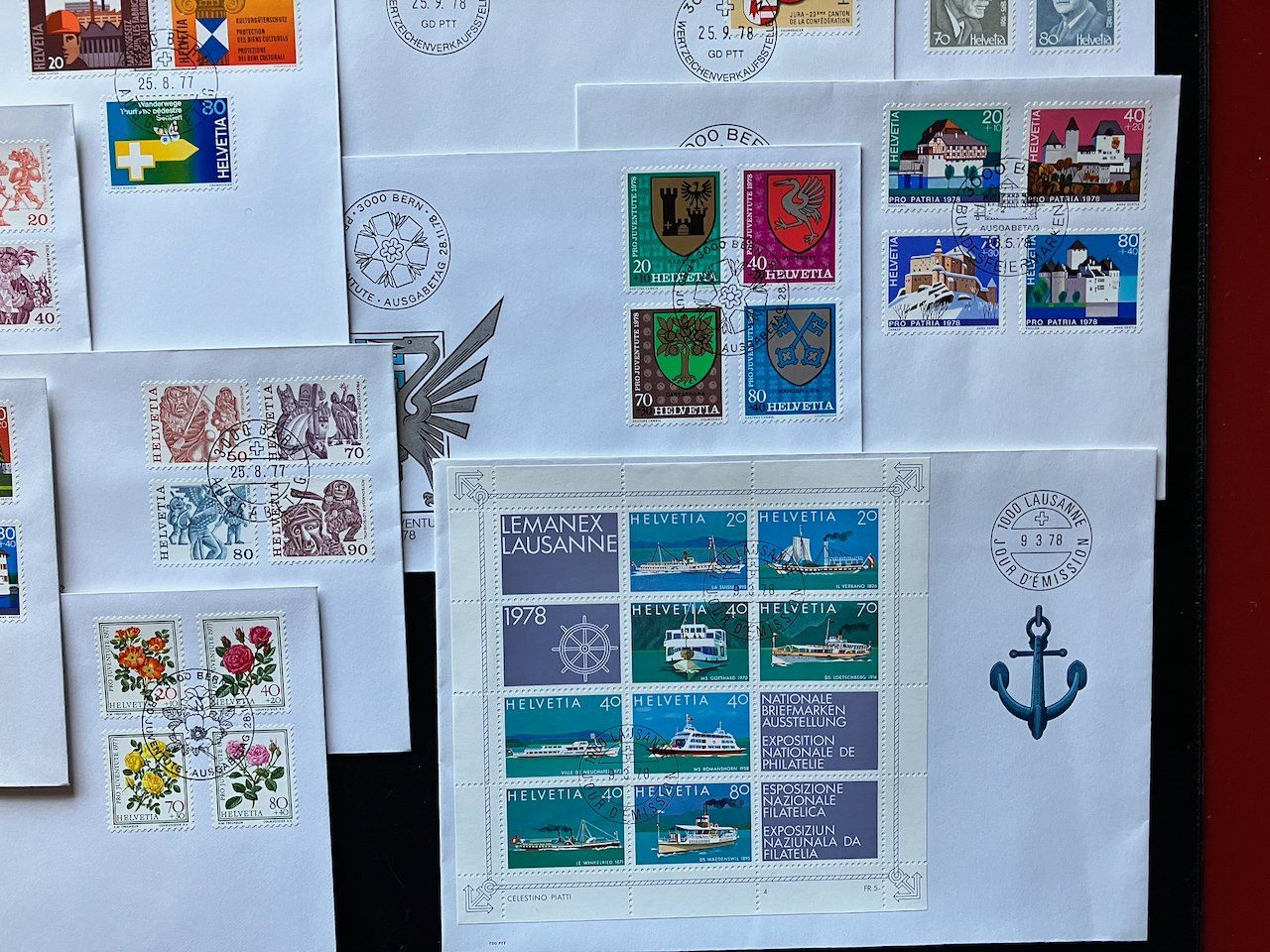 Tutti i francobolli: FDC Schweiz 1976-78 komplett – Usato da Nesslau venduto da zueri6 6