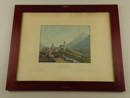 HOSPENTAL, ALTKOLORIERTE AQUATINTA ~1840